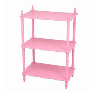 3-Shelf Pink Kid's Bookshelf | The Home Depot