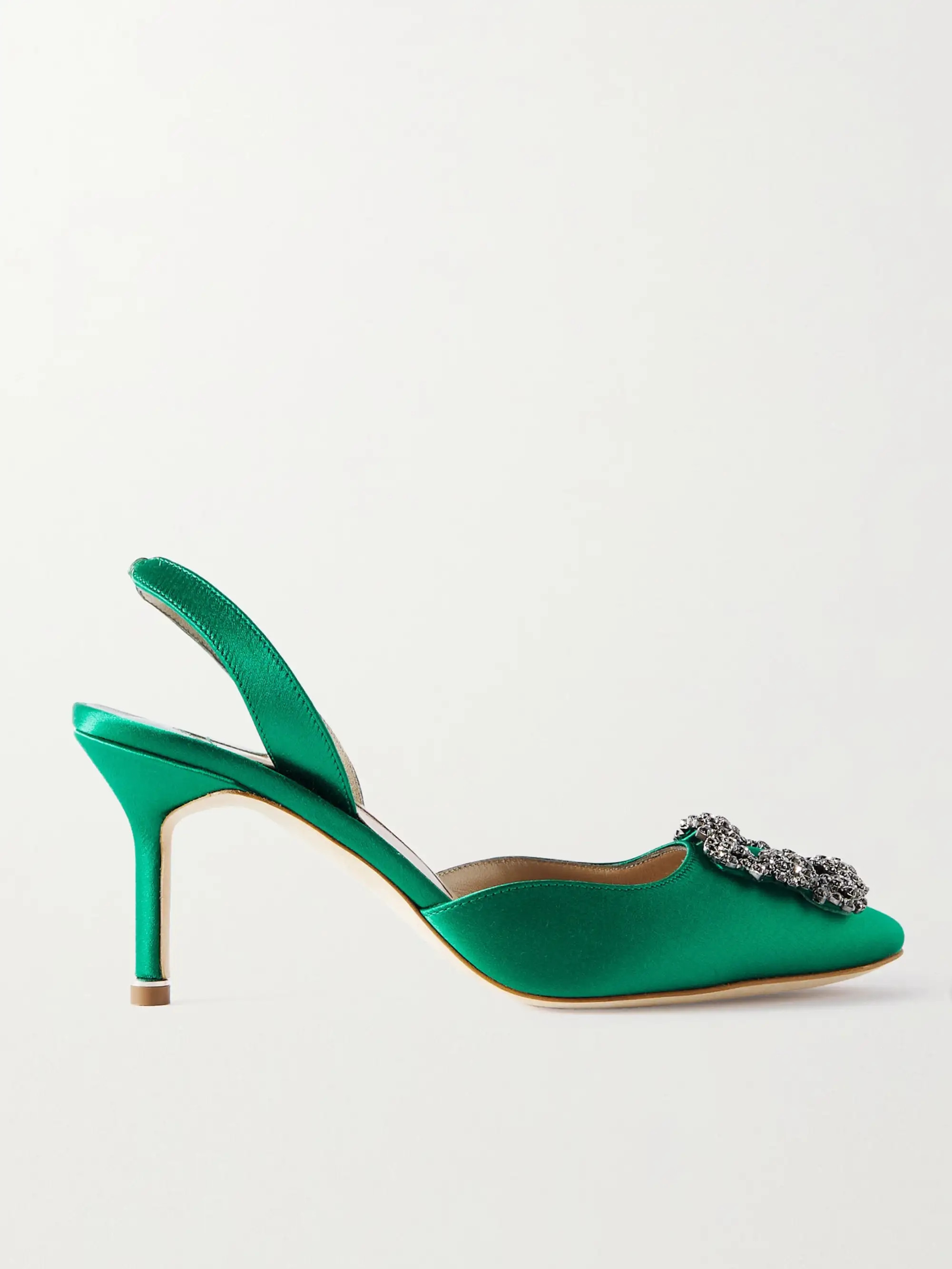 Hangisli 70 embellished satin slingback pumps | NET-A-PORTER APAC