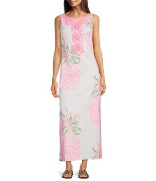Lilly Pulitzer Marleigh Stretch Butterfly Jacquard Crew Neck Sleeveless Shift Dress | Dillard's | Dillard's