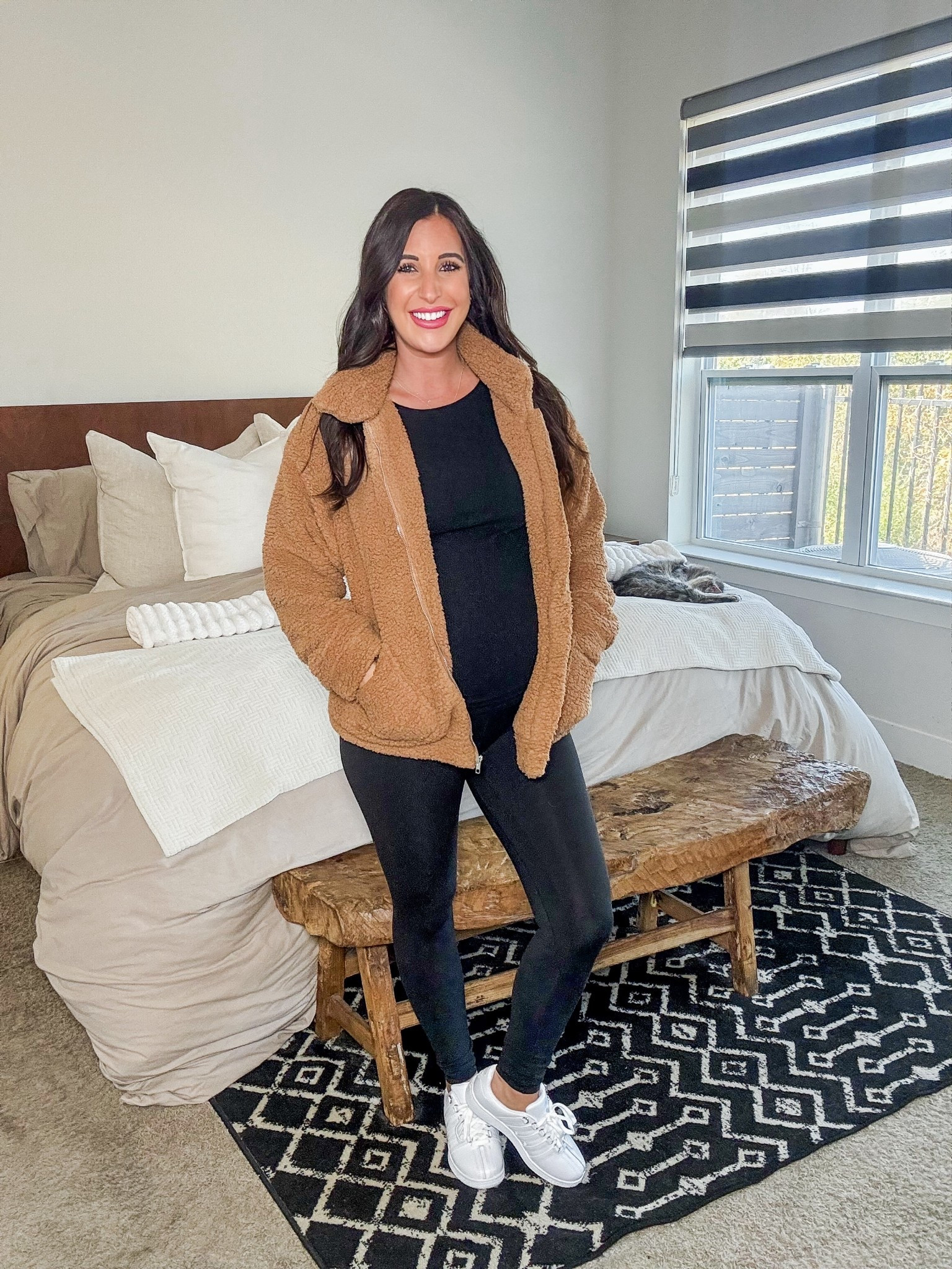 Cozy up with this super soft zip up Sherpa jacket! 