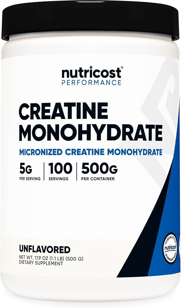 Nutricost Creatine Monohydrate Micronized Powder 500G, 5000mg Per Serv (5g) - Micronized Creatine... | Amazon (US)