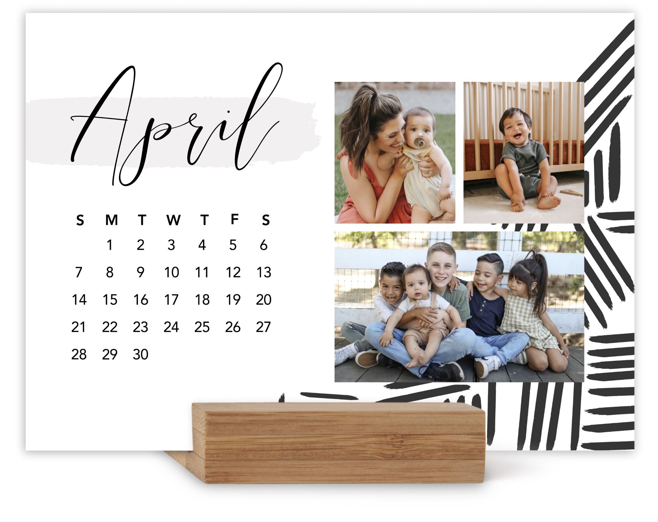 Black & White Patterns Easel Calendar | Shutterfly