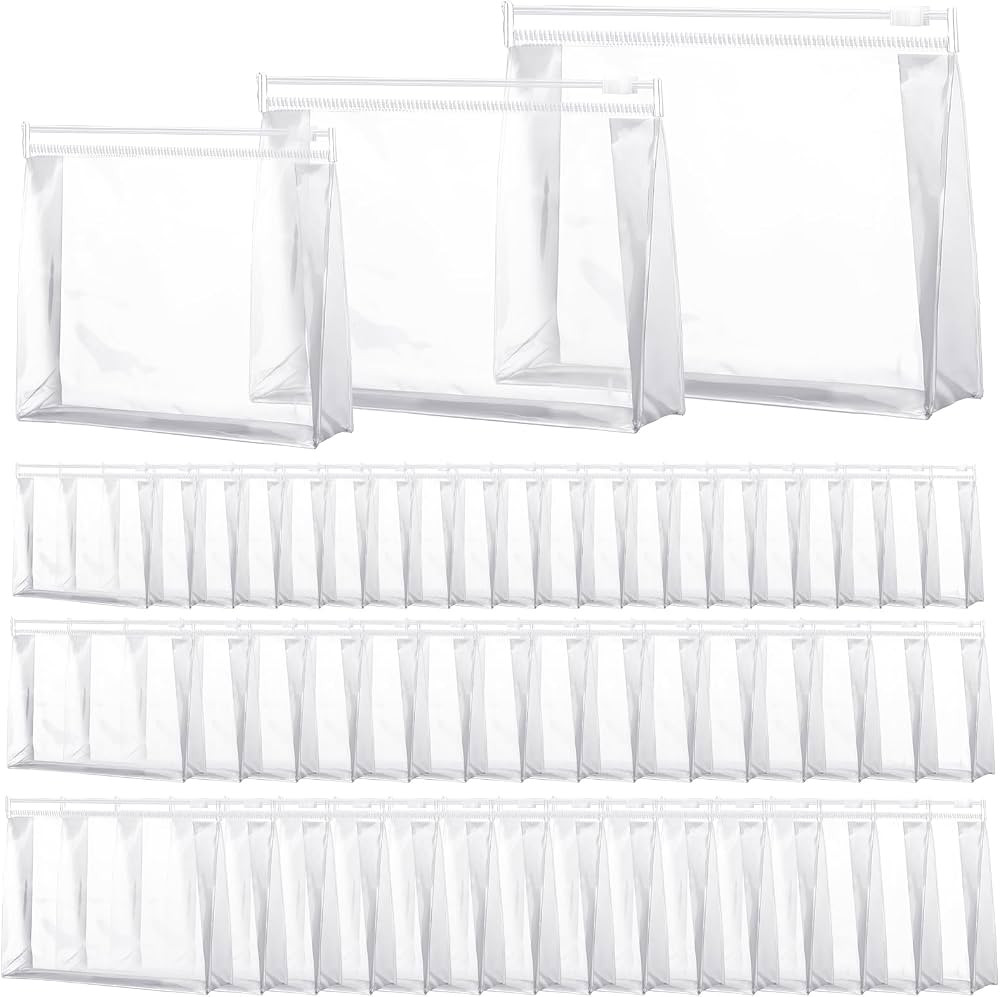 Xuniea 50 Pcs Mini Clear Zipper Makeup Bags,9.8in,7.9in,5.9in | Amazon (US)