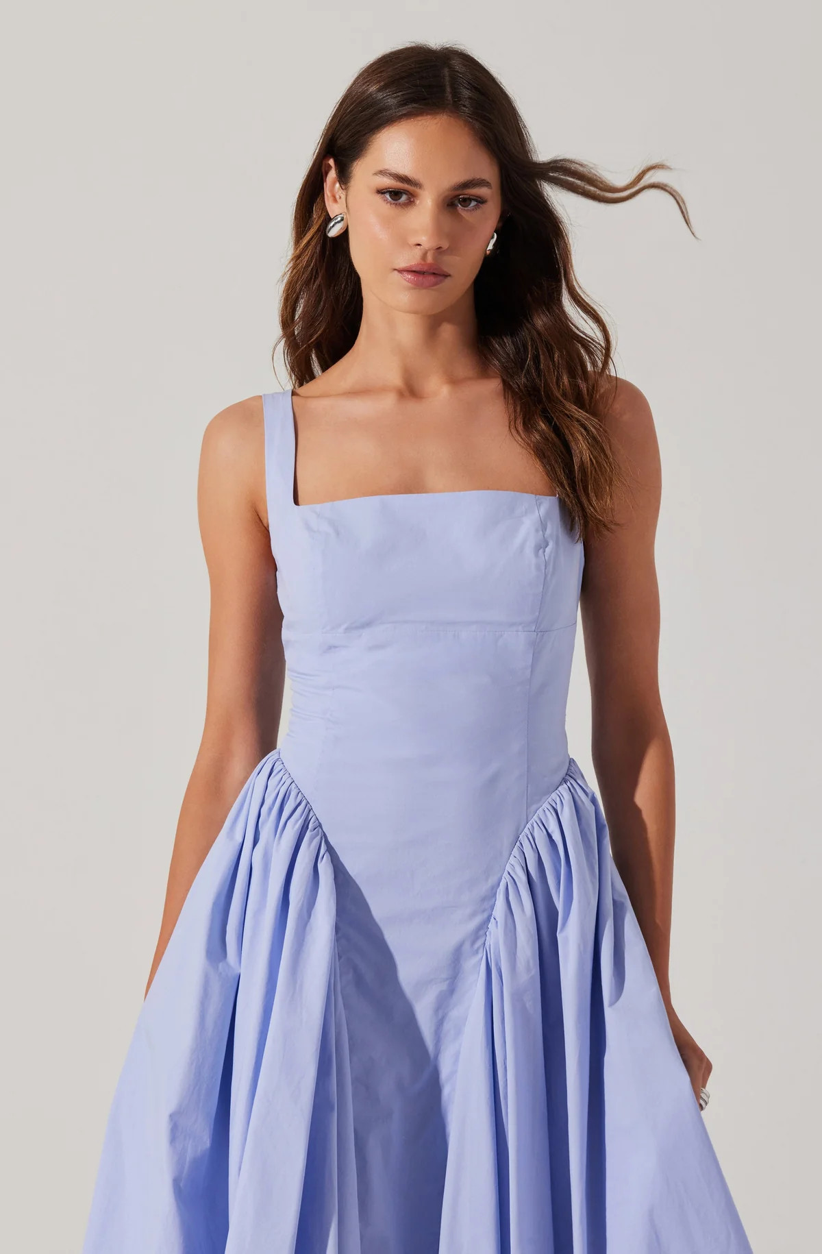 Vinya Poplin Drop Waist Dress | ASTR The Label (US)