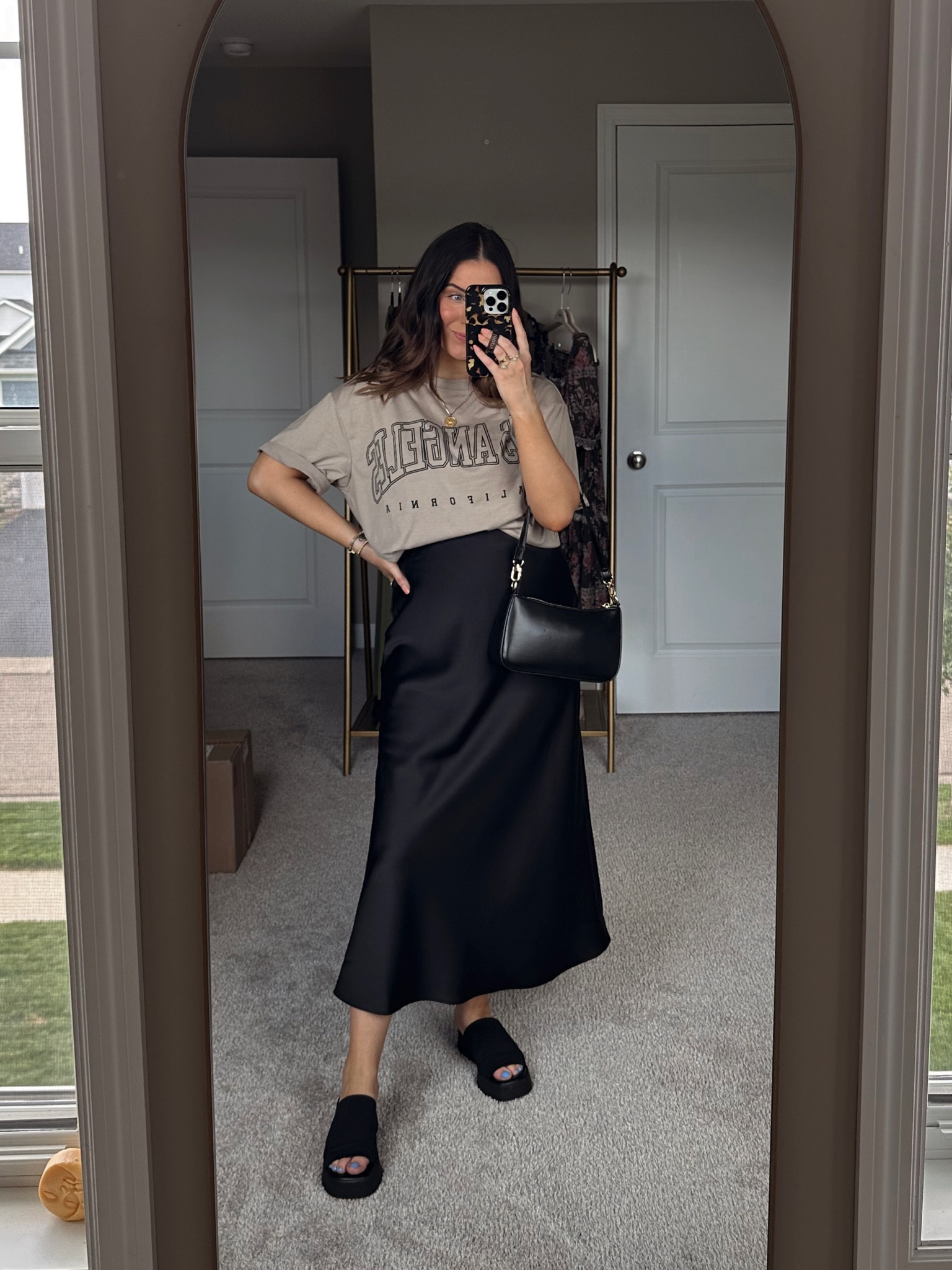 easy summer vacation it fit with graphic tee and satin skirt! Skirt on sale but going quickly! Use code LOMEYER20 for my electric picks jewelry!

S tee, M skirt, sandals tts 

#LTKunder100 #LTKshoecrush #LTKxNSale