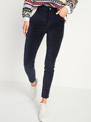 High-Waisted Rockstar Super Skinny Velvet Jeans | Old Navy (US)