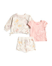 Toddler Girls 3pc French Terry Shorts Set | TJ Maxx