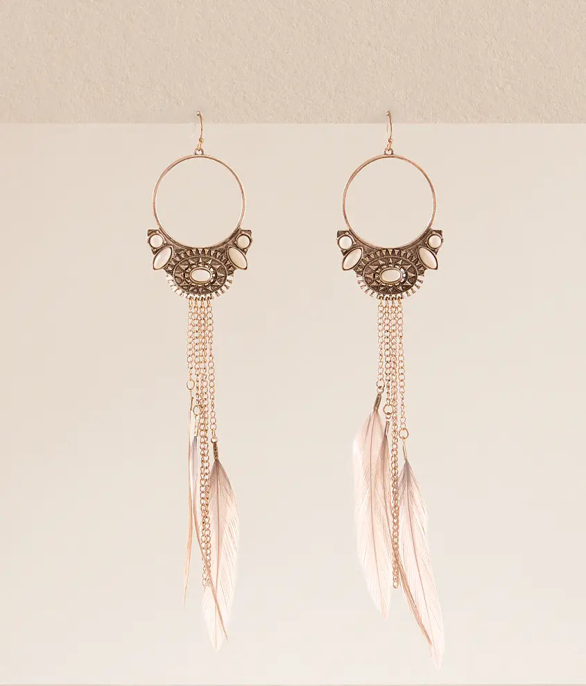 Feather Fringe Drop Earring | Buckle
