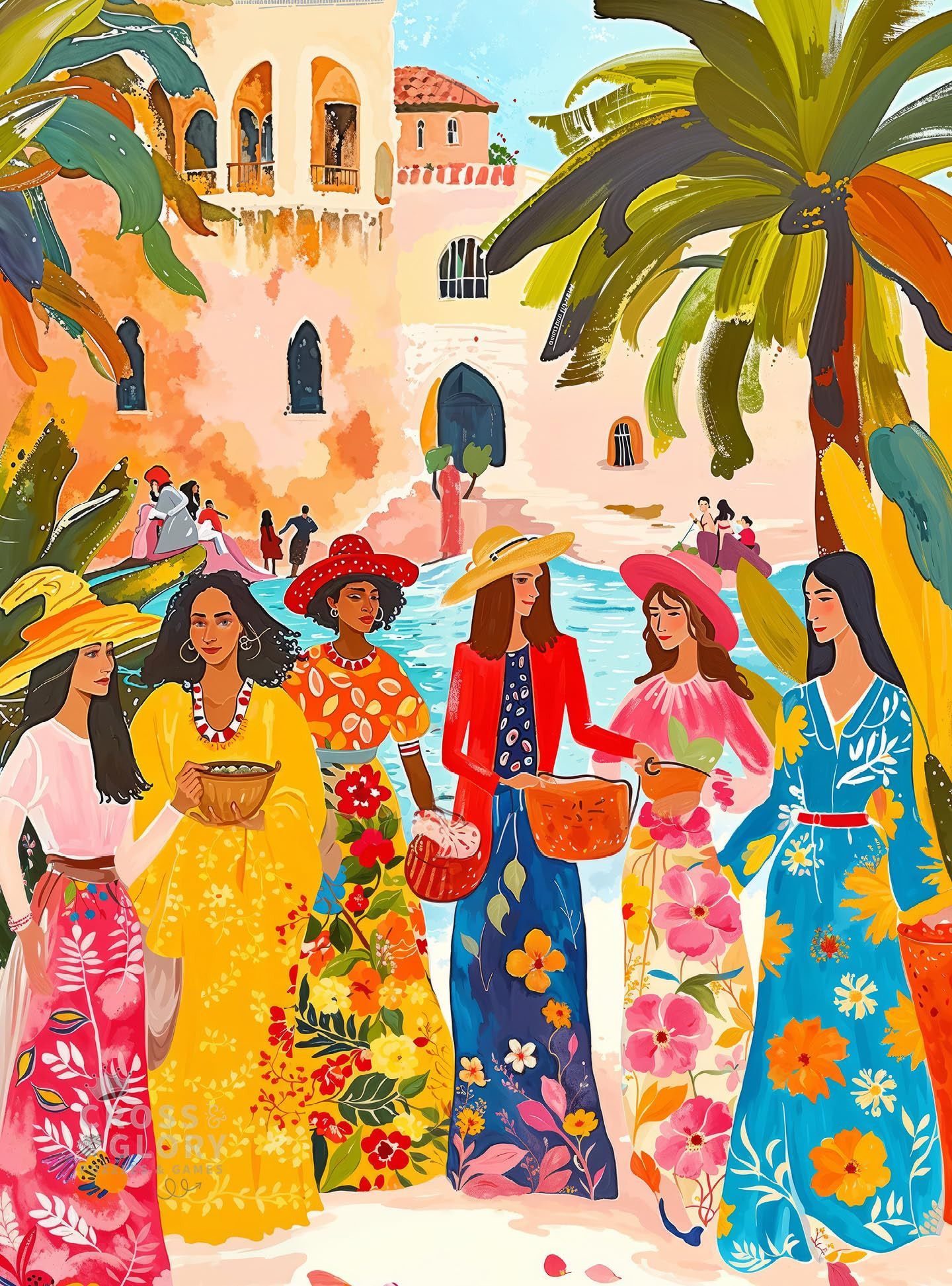 Cross & Glory - Saharan Sun: Fashion Under The Palms - 1000 Piece Jigsaw Puzzle for Adults | Moro... | Amazon (US)