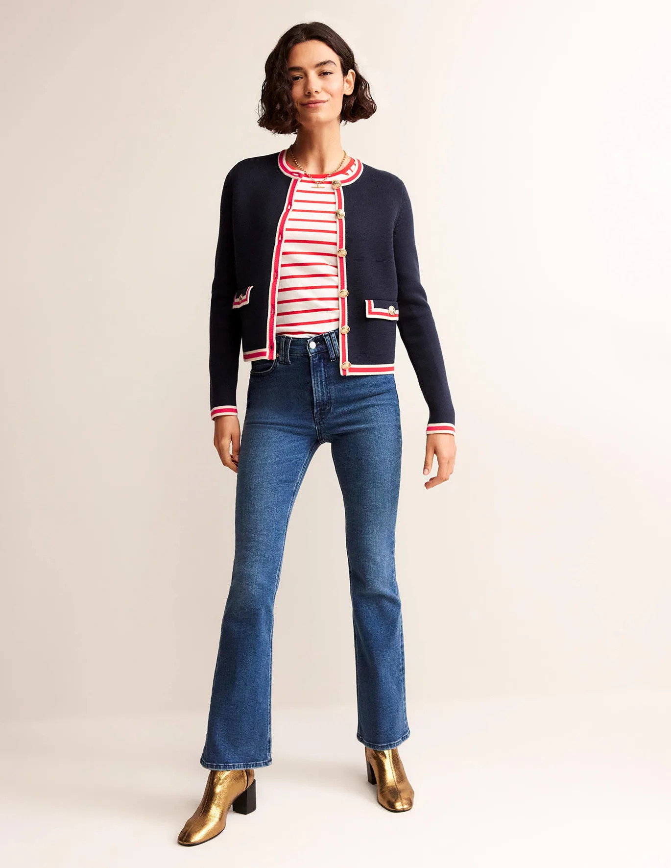 Cropped Knitted Jacket | Boden (US)
