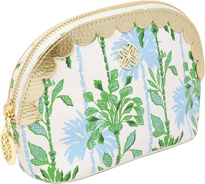 Lilly Pulitzer Vegan Leather Zipper Pouch with Scallop Edge, Cute Pencil Case for Adults, Travel ... | Amazon (US)
