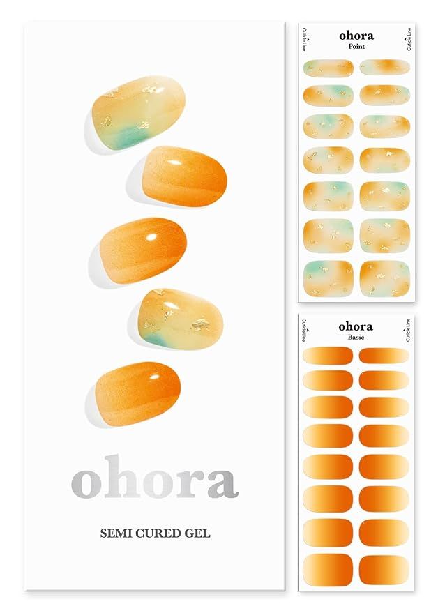 ohora Semi Cured Gel Nail Strips (N Eternal) - Works with Any UV Nail Lamps, Salon-Quality, Long ... | Amazon (US)