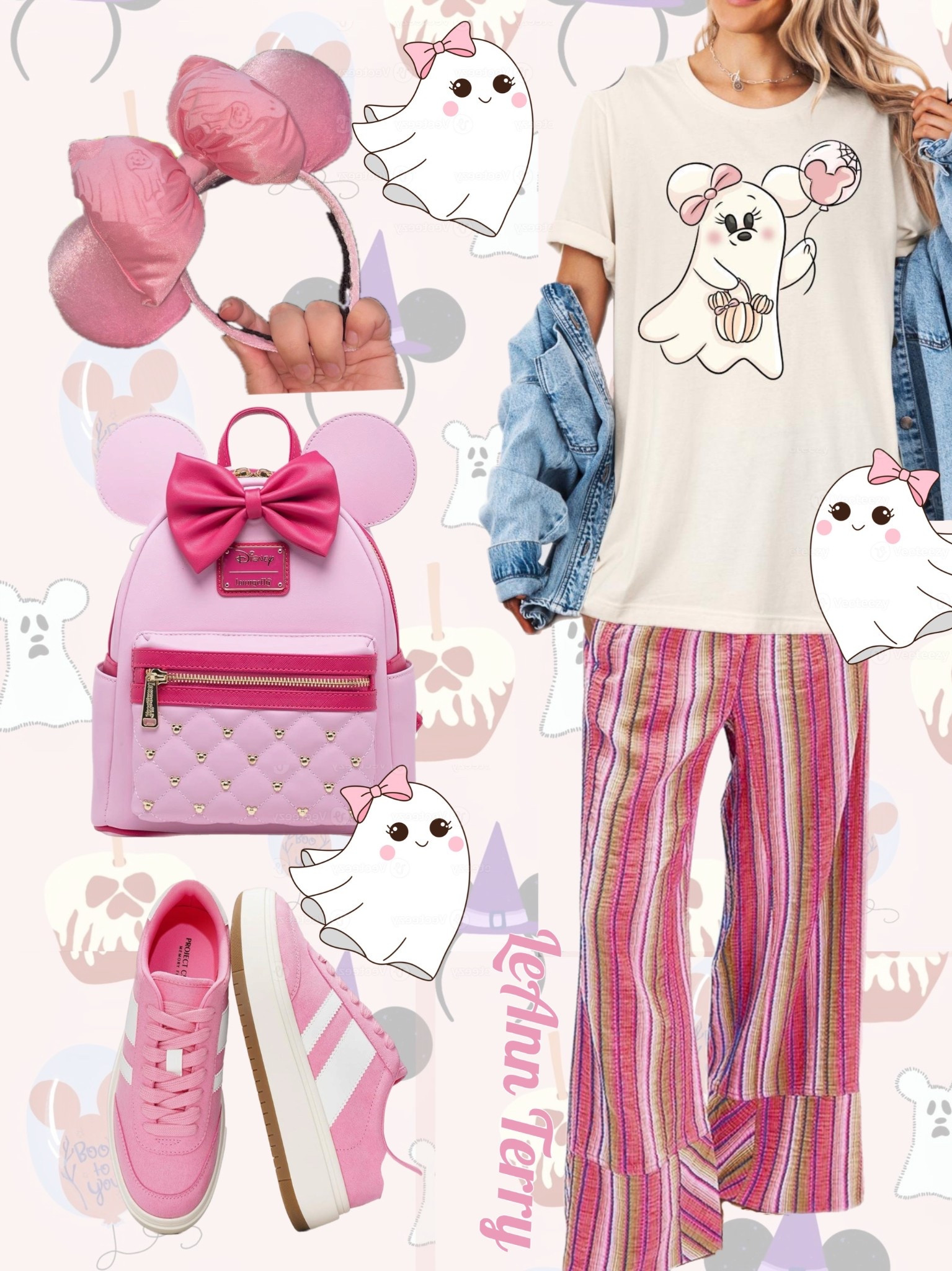 ✨🎀 Boo-tiful but make it pink 🎀✨
Obsessed with this girly ghost look for a spooky-sweet Disney day 👻💗 Perfect mix of comfy + cute with striped pants, pastel sneakers, and all the Minnie-approved accessories!

#DisneyStyle #LTKfit #SpookyCute #DisneyOOTD #LTKSeasonal