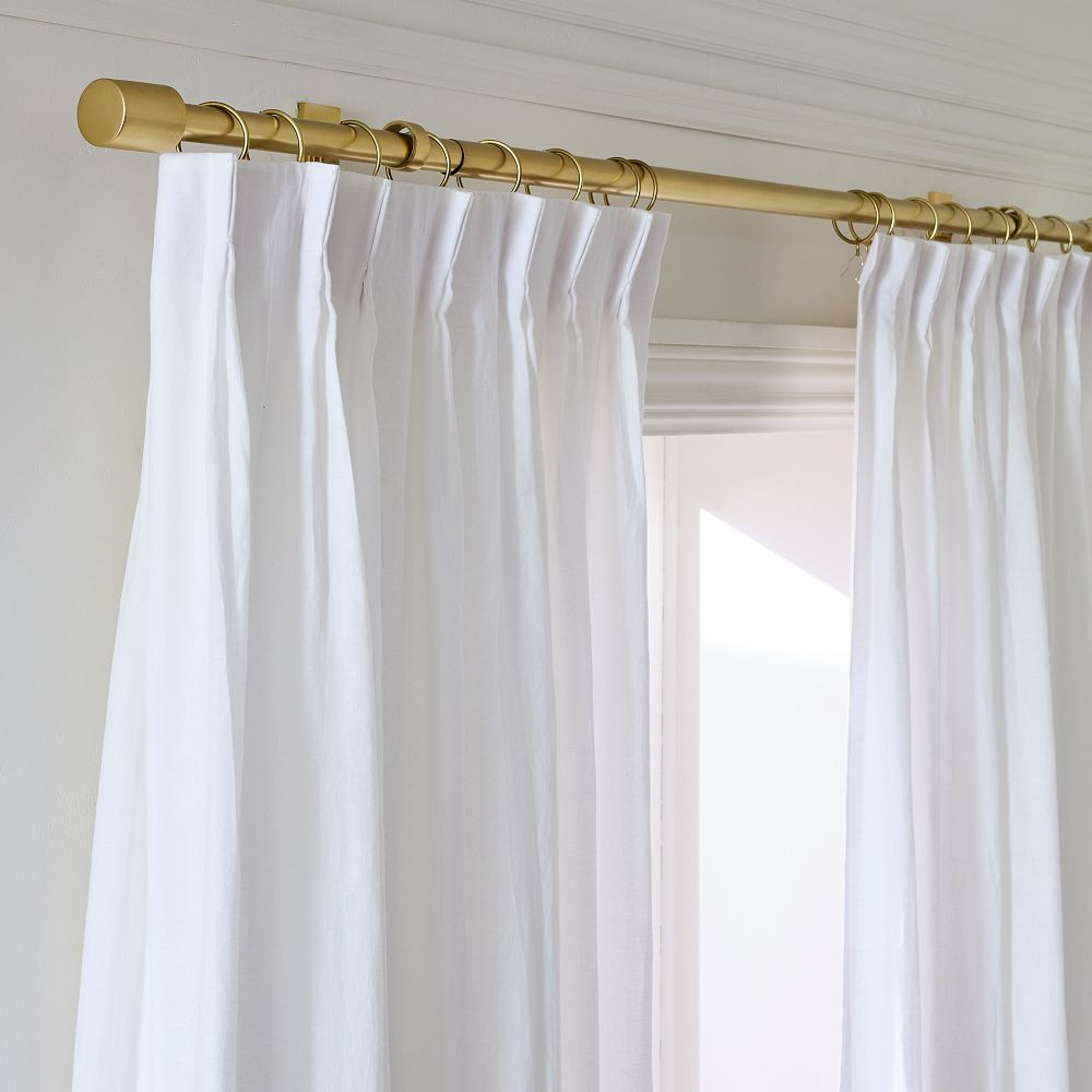 Pleated European Flax Linen Curtain | West Elm (US)
