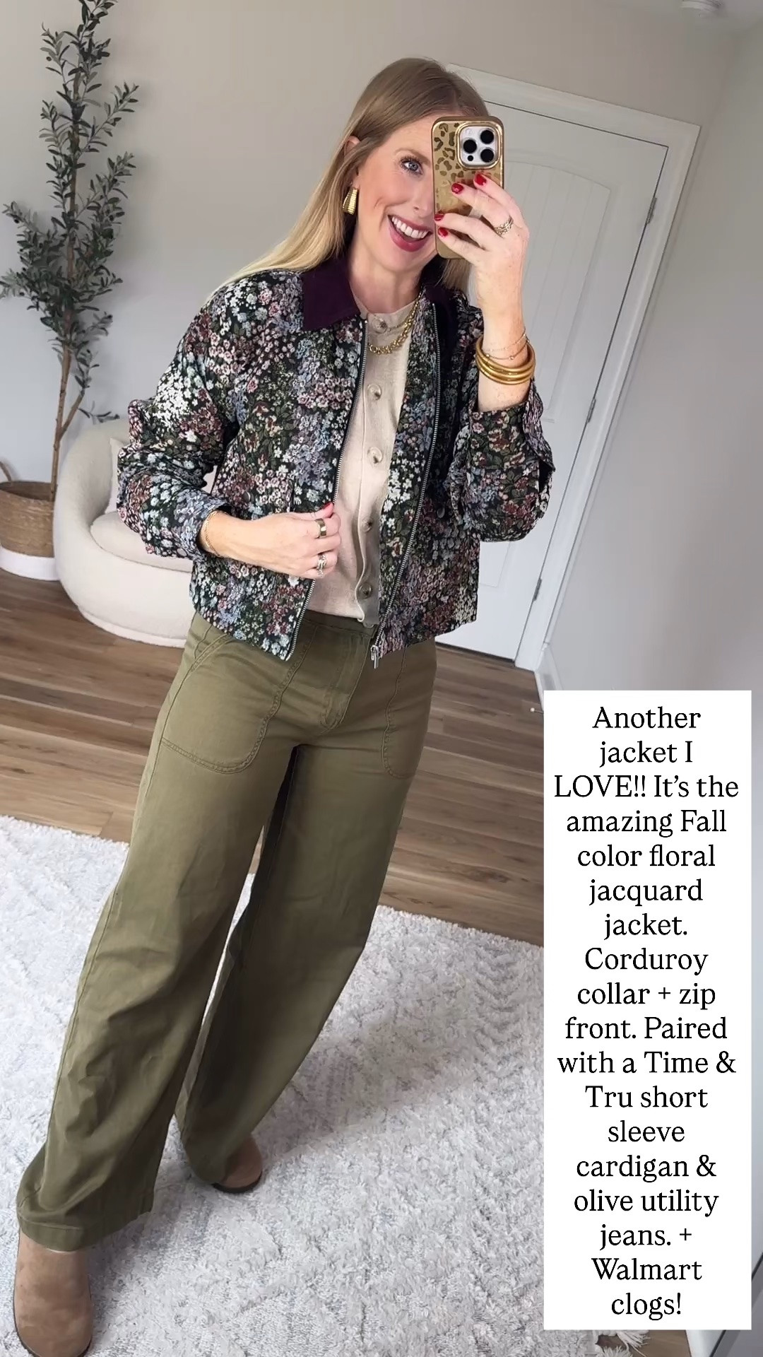 Walmart try on, fall floral jacquard jacket

#LTKootd