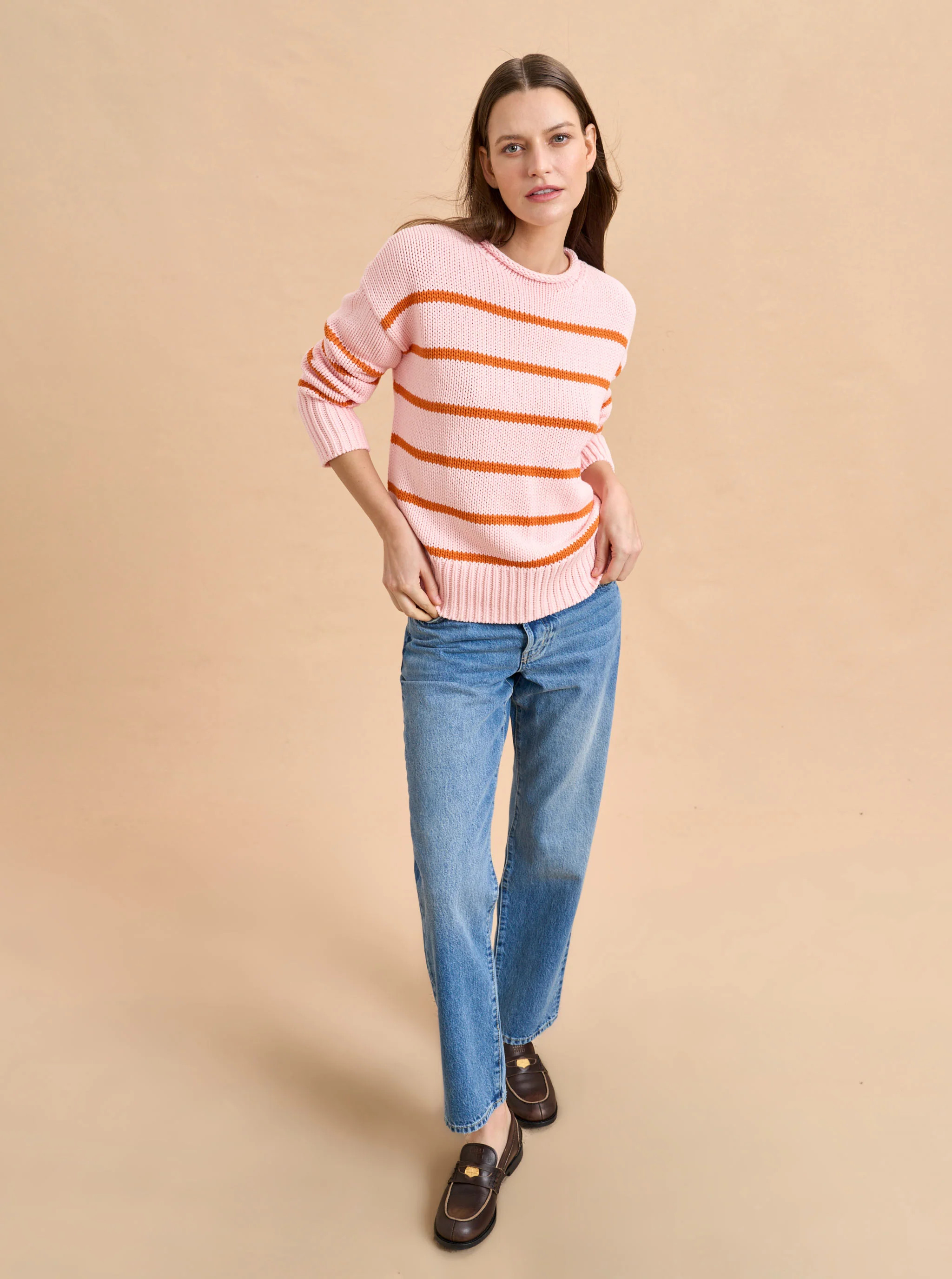Blush/persimmon Marina Sweater | La Ligne | La Ligne