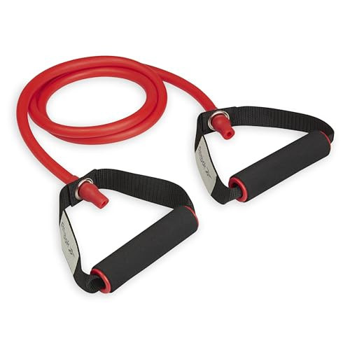 Reebok Resistance Tube (Medium Resistance, Red), Full Body Workout, Warm-Up & Strength Training Resistance Bands with Handles, Non-Slip Stretch Bands for Exercise, Fitness Bands for Men & Women | Amazon (US)