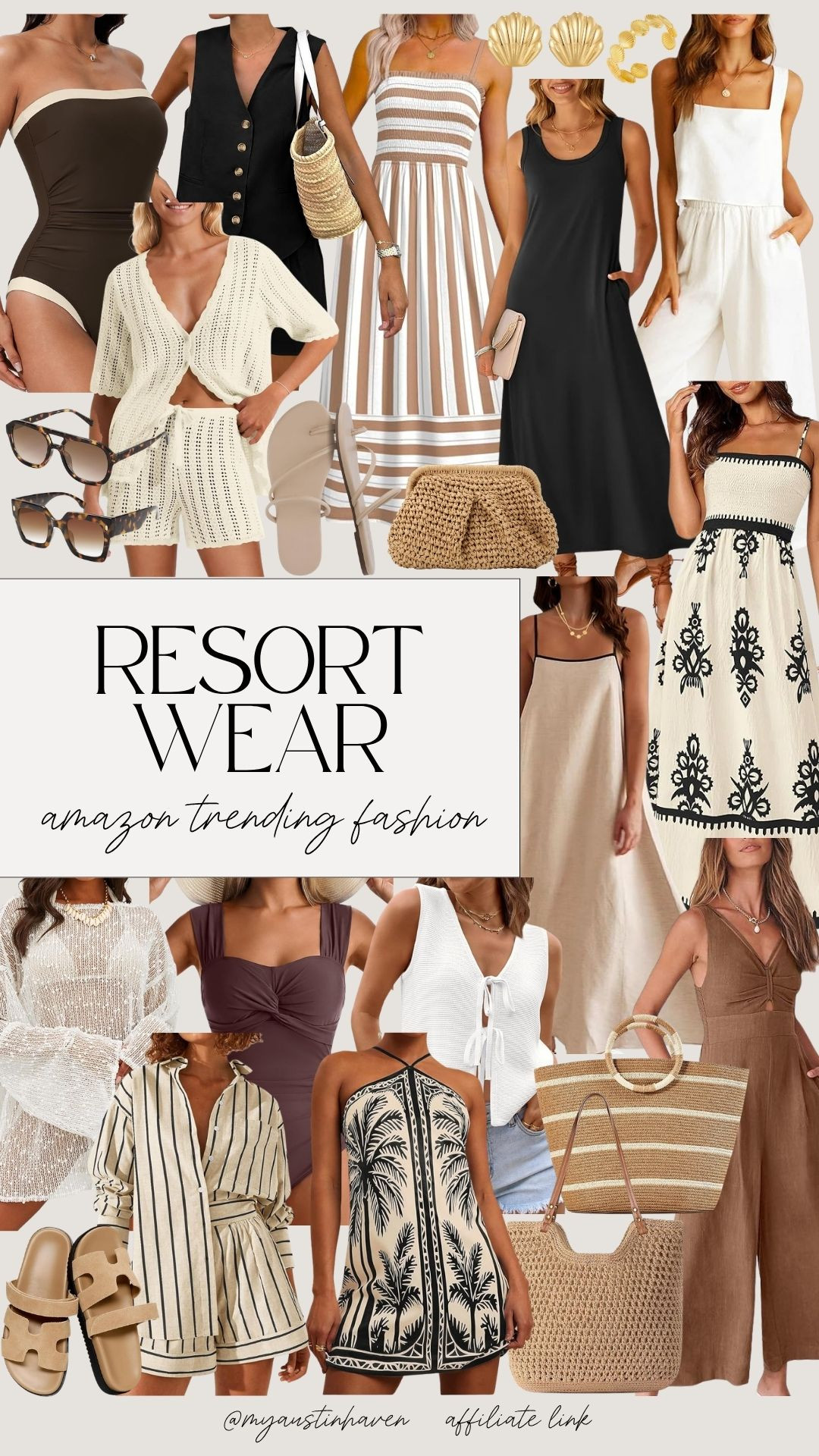 Resort wear from Amazon with chic pieces for vacation, pool days and summer dinners. ☀️

Amazon resort wear, resort wear women, vacation outfits, amazon fashion finds, beach vacation outfits, summer dinner outfit, linen set women, cover up dress, swimsuit for women, black maxi dress, neutral summer outfit, striped sundress, crochet cover up, woven tote bag, raffia clutch, flat sandals women, coastal vacation style, elevated summer looks, affordable amazon fashion, tropical getaway outfit. 

 #LTKootd #LTKSwim #LTKTravel
