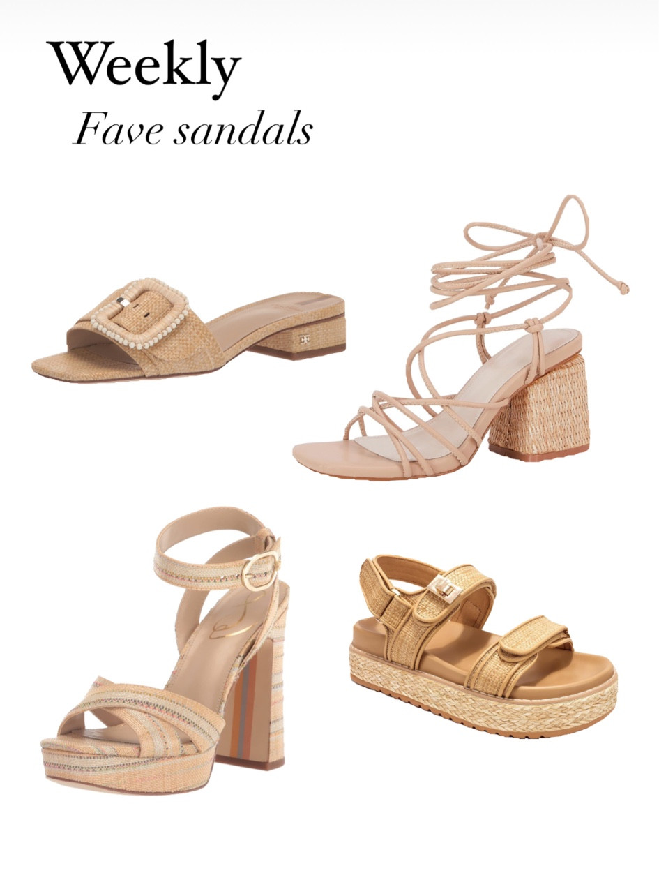 Weekly favorite sandal finds. 
Summer Sandals 
summer Heel 
Lace up sandal 
Platform heel 
Platform sandal 
Slide sandal 

#LTKSeasonal #LTKShoeCrush #LTKSummerSales