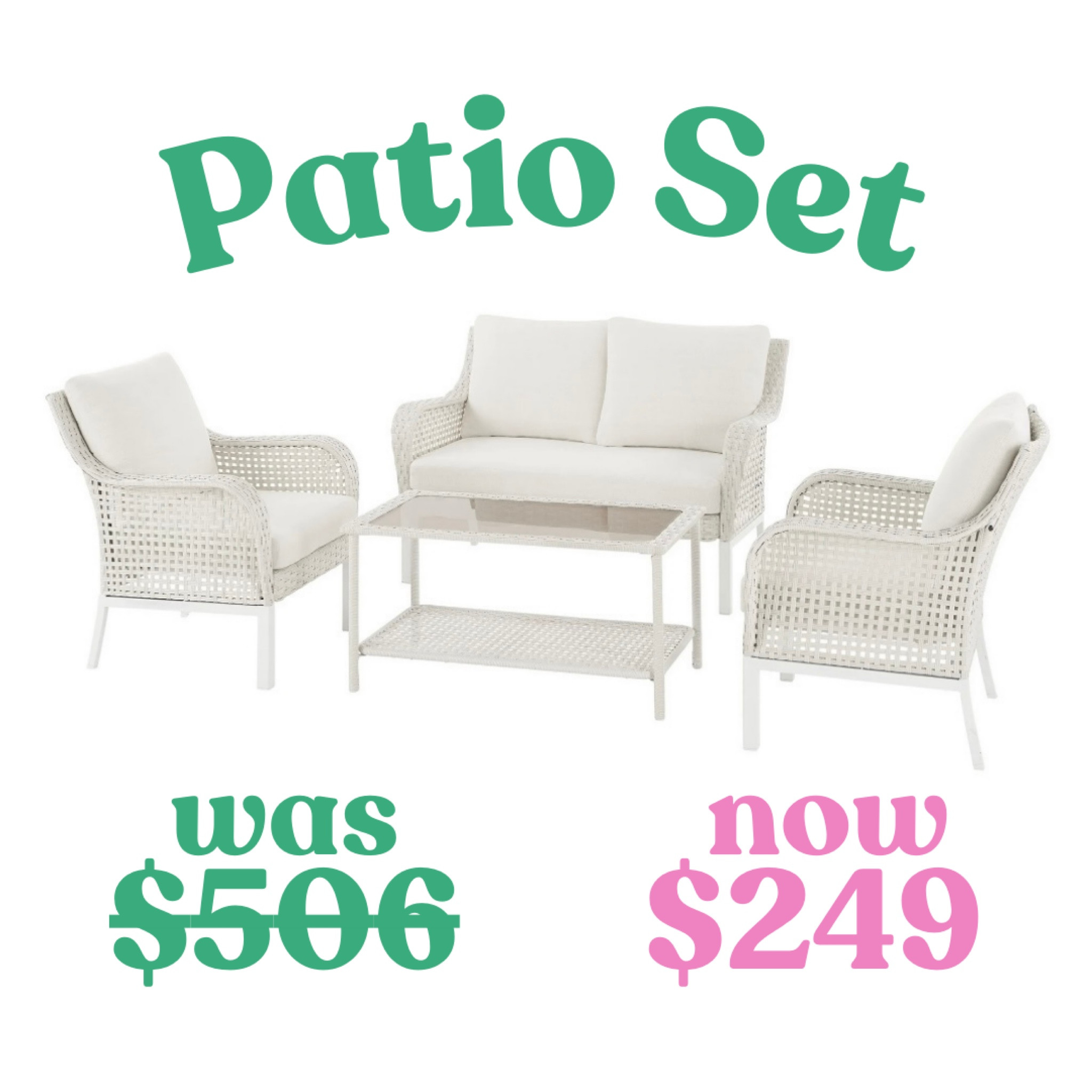 love this cozy patio set on major sale ⭐️ 

#LTKSaleAlert #LTKxWalmart #LTKHome
