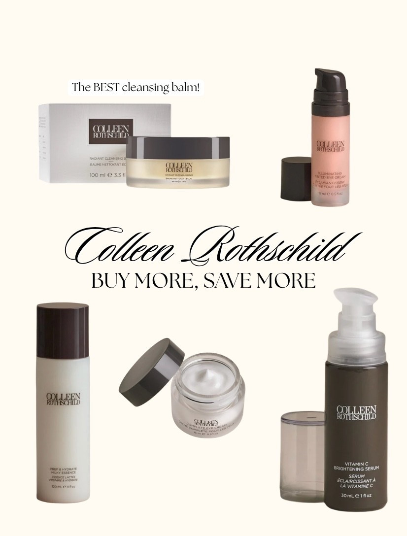 Some of my favorite skin care products. 

The cleansing balm is the 2025 Best of Beauty Allure award winner. I love how it feels, and it works well.  Colleen adds a Muslin cloth in each package of cleaning balm. 

Love using the illuminating tinted eye cream. 

@Colleen Rothschild

#LTKOver40 #LTKSaleAlert #LTKBeauty
