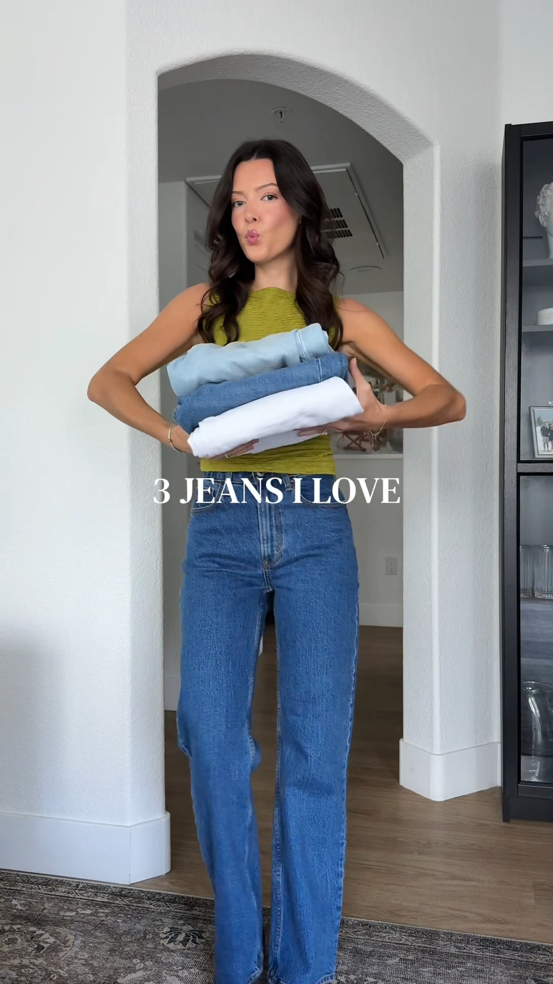 Favorite jeans right now! The ones I’m wearing in the beginning of the video are the same as the last pair (high rise relaxed) just in a dark wash :) 

SIZING: I’m 5’7” and am wearing my usual size 25 in all of these. Regular length! 

#LTKootd #LTKSeasonal