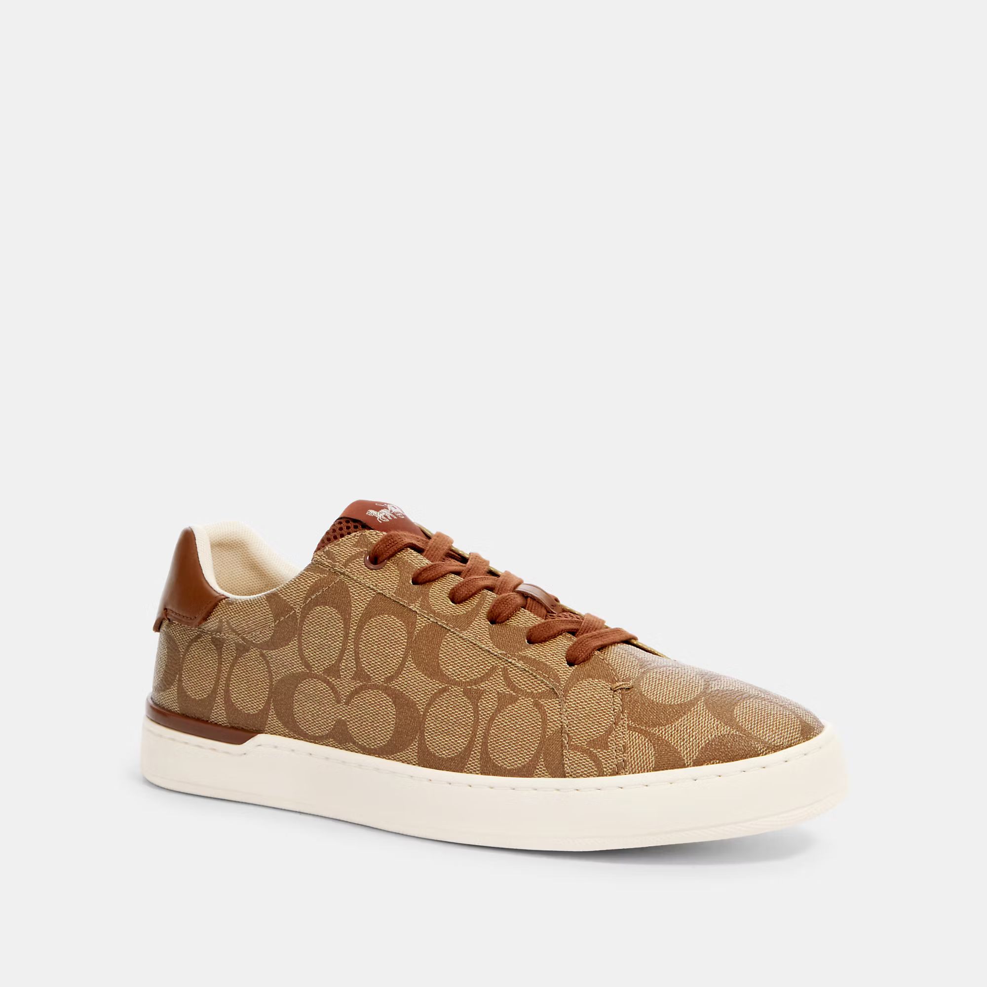 COACH Men's Clip Low Top Sneaker - Khaki/Saddle, Size: 11 | Coach Outlet CA