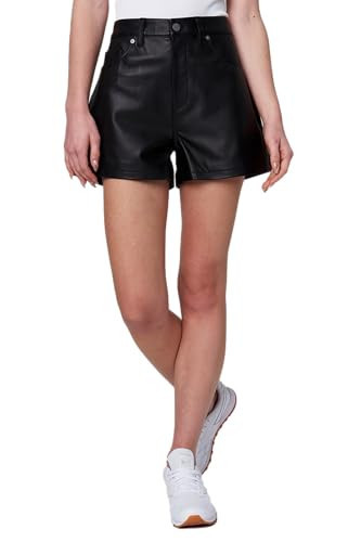 [BLANKNYC] Womens Luxury Clothing Black Real Leather Five Pocket Shorts, Comfortable & Stylish, Night Life, 29 | Amazon (US)