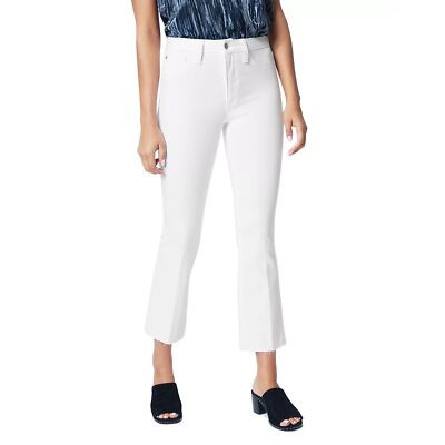 JOE'S JEANS Flawless Hi (Rise) Honey Curvy Cropped Bootcut White Jeans Size 32 | eBay US