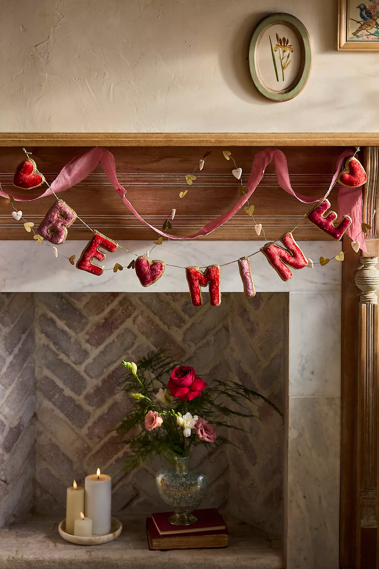 Be Mine Velvet Garland | Anthropologie (US)