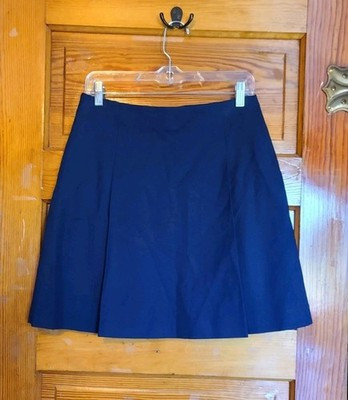 Lauren Ralph Lauren Navy Blue Pleated Mini Skirt Size 4 Preppy Officecore | eBay US