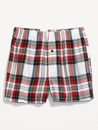 Matching Printed Flannel Pajama Boxer Shorts for Men -- 3.75-inch inseam | Old Navy (US)