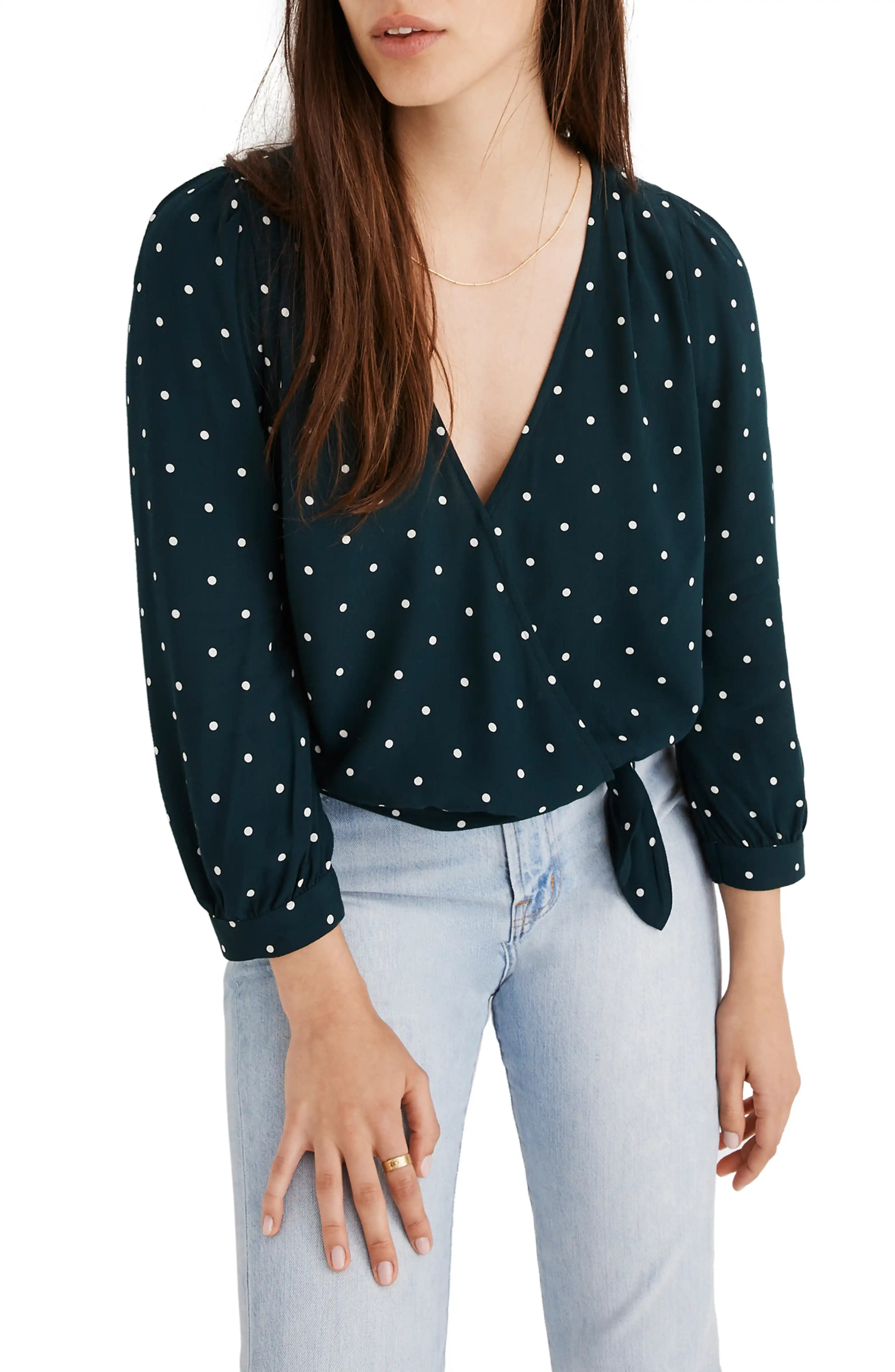 Dot Wrap Top | Nordstrom