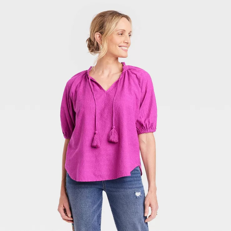 Women's Puff Elbow Sleeve Top - Knox Rose™ | Target