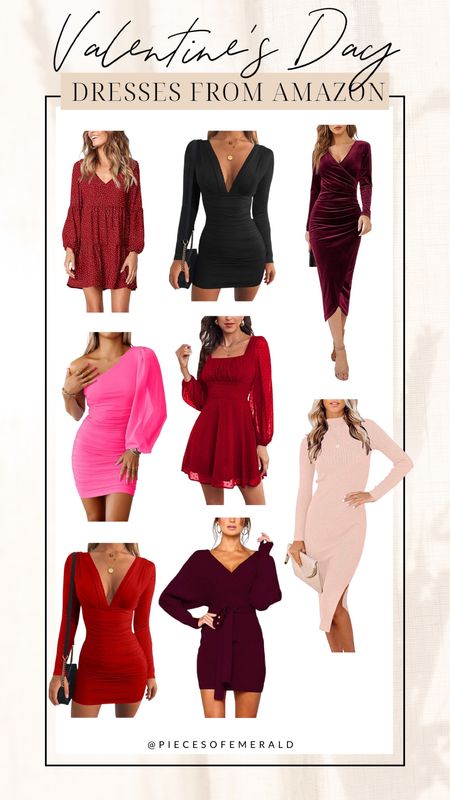 Dresses for Valentine’s Day from amazon! 
Pink & red dresses from amazon 

#LTKstyletip #LTKunder100 #LTKFind