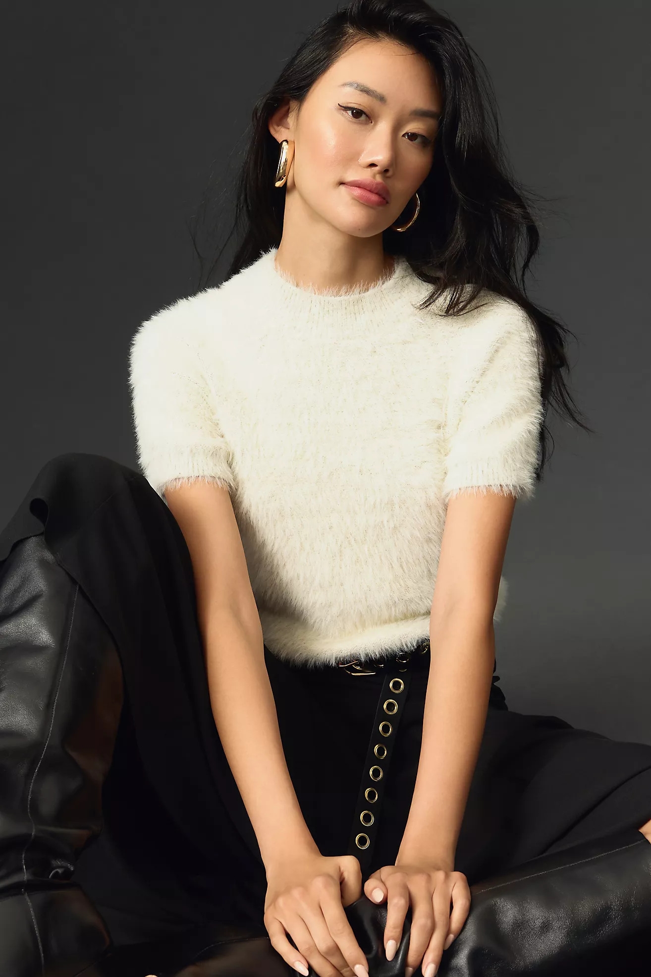 Pilcro Eyelash Baby Sweater Tee | Anthropologie (US)