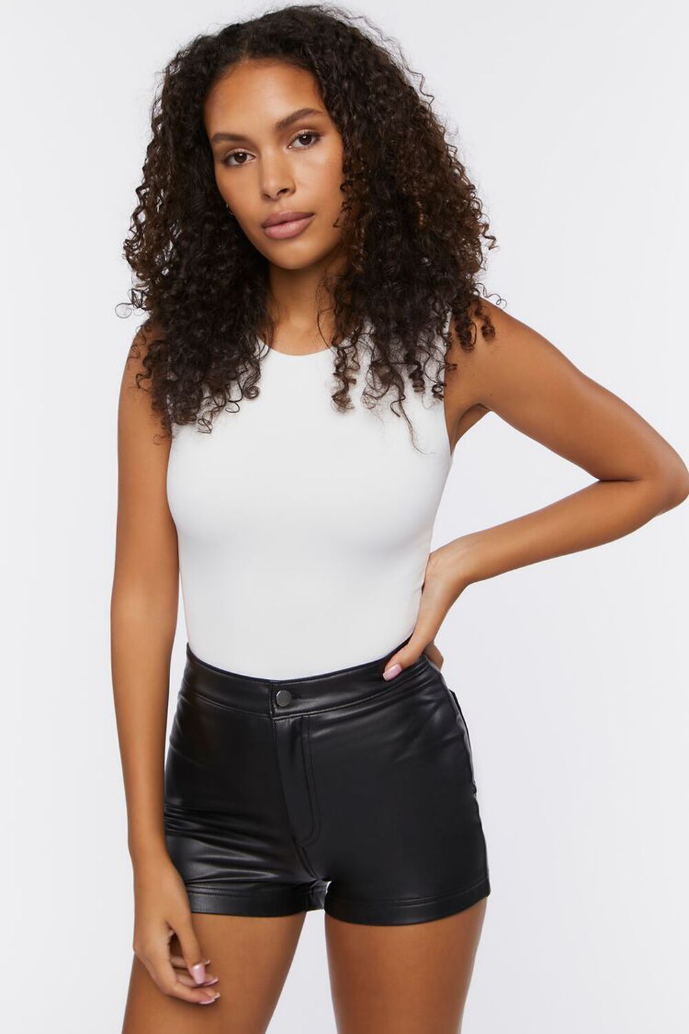 Faux Leather High-Rise Shorts | Forever 21 (US)