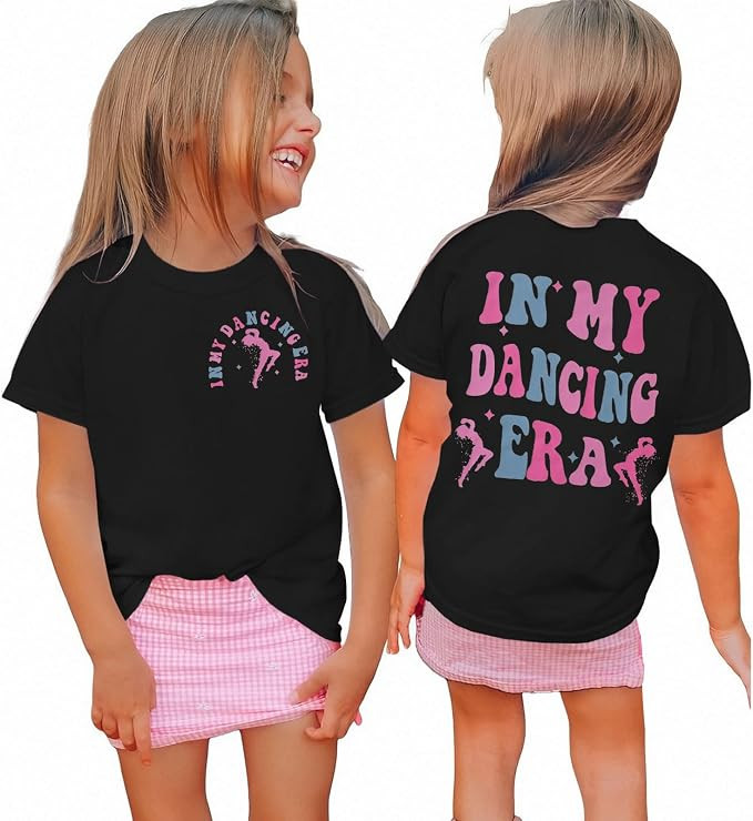 in My Dancing Era Shirt for Girls Kid Toddler Groovy Dancer Graphic T-Shirt Funny Tees Short Slee... | Amazon (US)