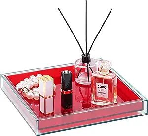 Creative Acrylic Decorative Tray Modern Decorative Trays Jewelry Perfume Makeup Organizer Clear S... | Amazon (US)