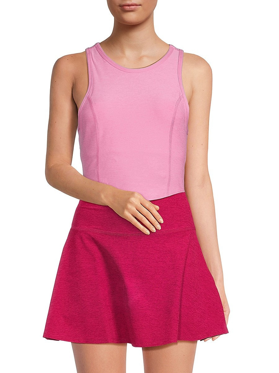 Beyond Yoga Women's Motivate Spaced-Dyed Crop Tank - Pink Bloom - Size XL | Saks Fifth Avenue OFF 5TH