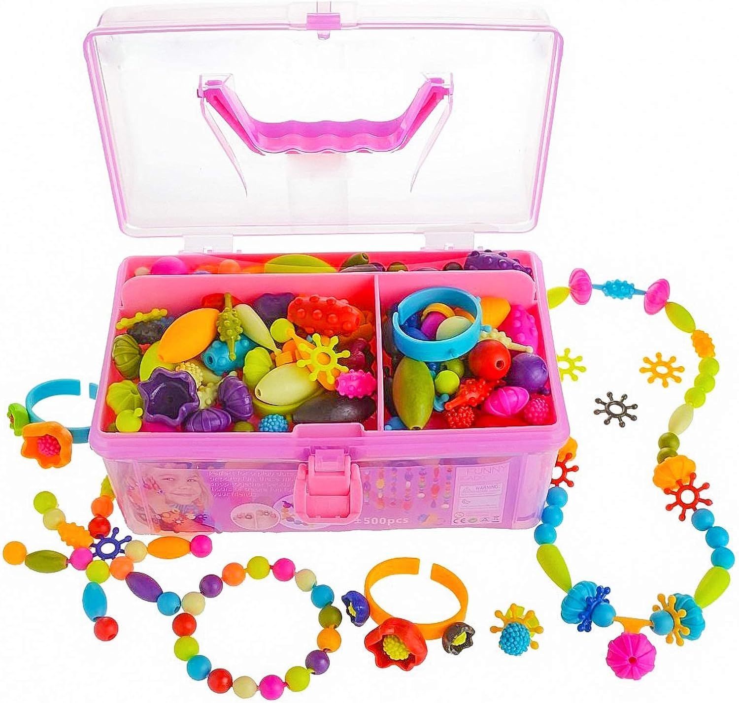 GILI Pop Beads - Jewelry Making Kit for 3 4 5 6 7 8 Year Old Little Girls - Arts and Crafts Toys ... | Amazon (US)