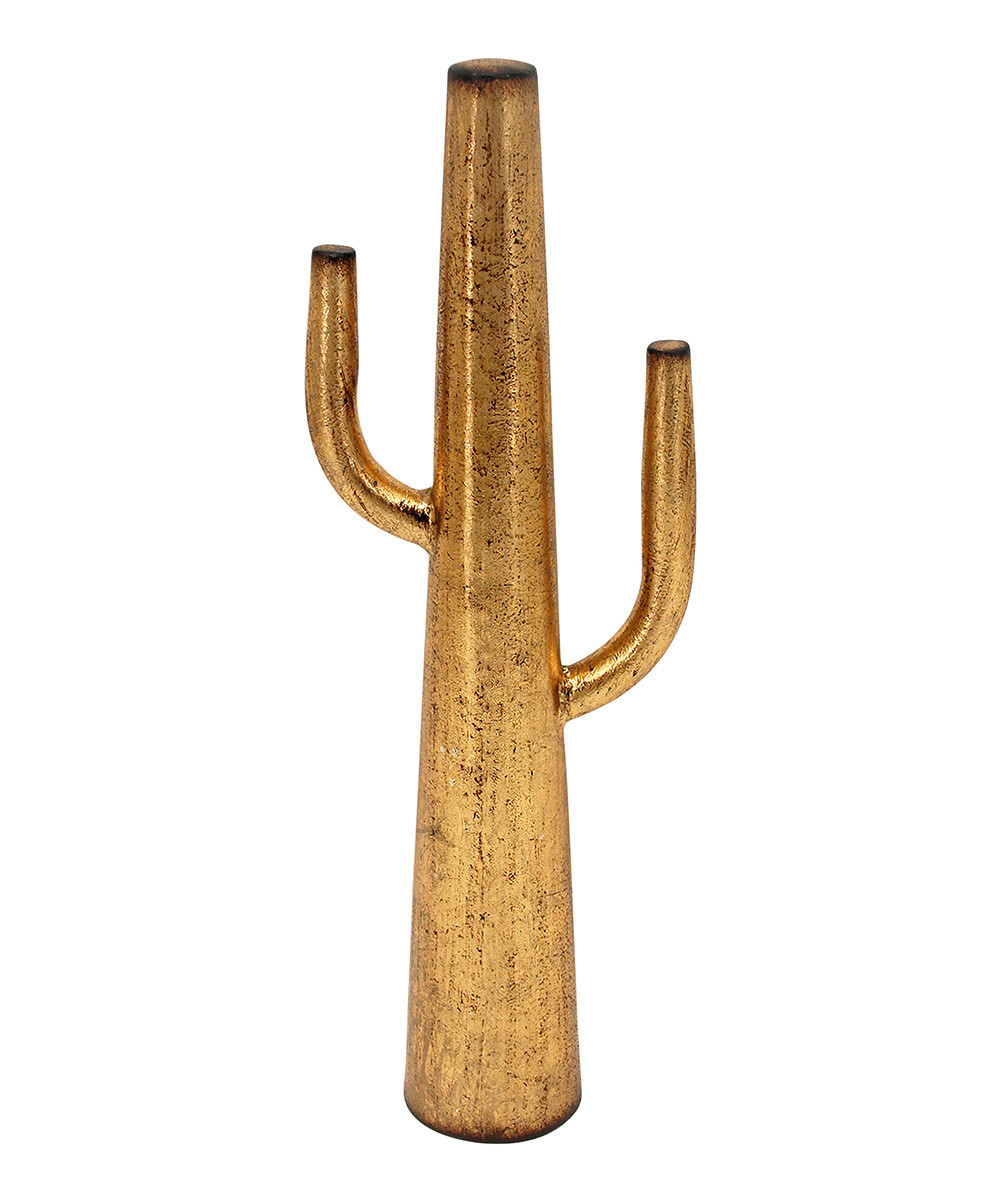 Sagebrook Home Collectibles and Figurines GOLD - Gold Metal Saguaro Cactus Sculpture | Zulily