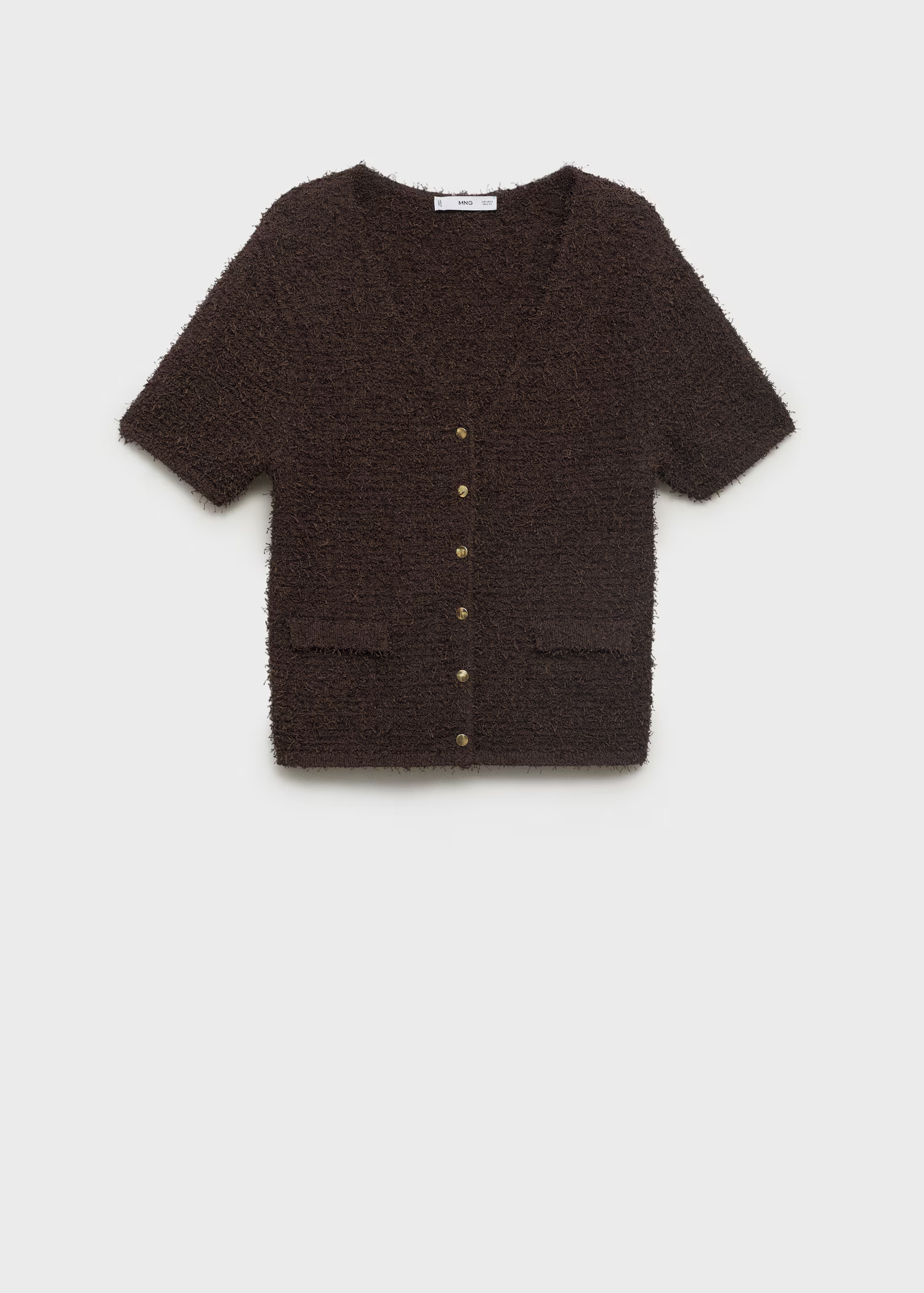 Short-sleeved bouclé cardigan - Women | MANGO United Kingdom | MANGO (UK)