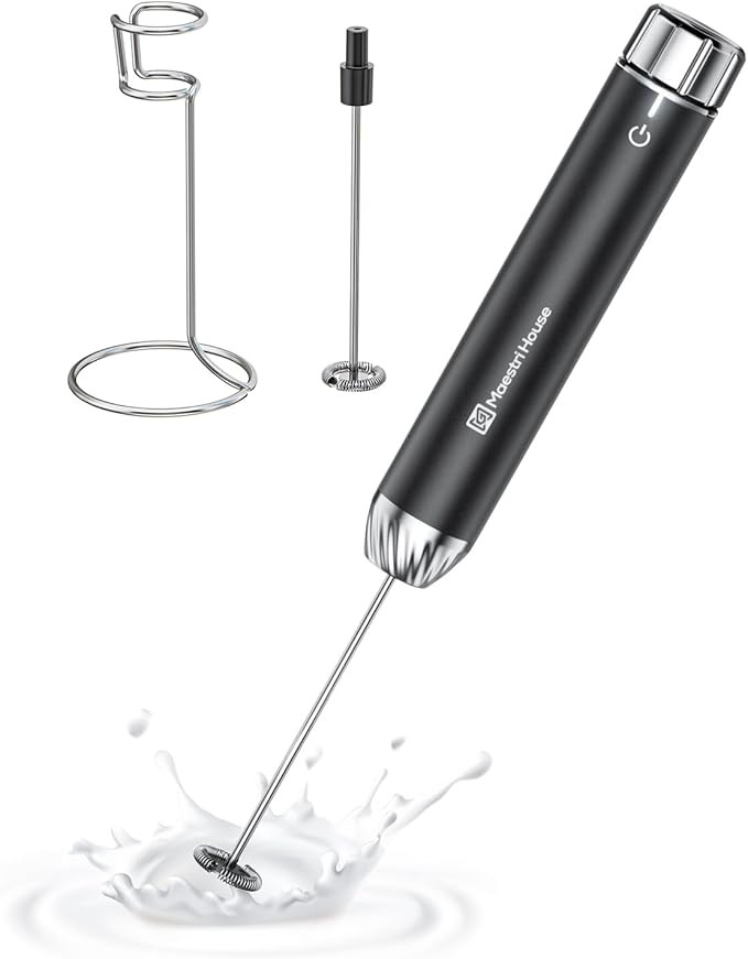 Maestri House Rechargeable Milk Frother with Stepless Speed Control, LunaFro Max Handheld Electri... | Amazon (US)