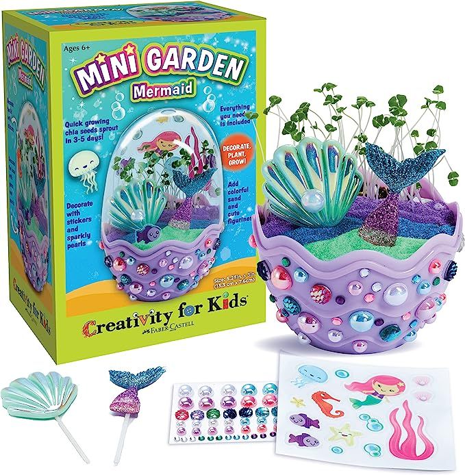Creativity for Kids Mini Garden: Mermaid Terrarium Kit - Mermaid Gifts for Girls, Crafts for Kids... | Amazon (US)