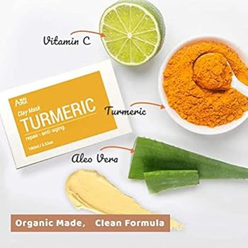 ANAIRUI Turmeric Vitamin C Face Mask, Clay Facial Mask with Vitamin C E for Radiant Skin, Acne Co... | Amazon (US)