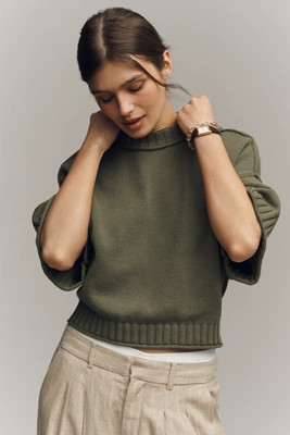 The Goldie Cotton Crew-Neck Sweater | Anthropologie (US)