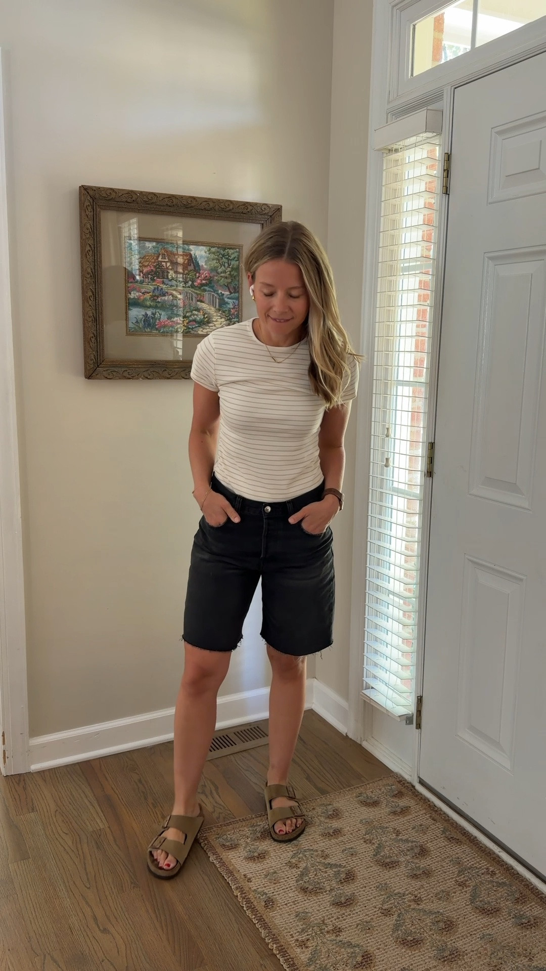 This $8 ribbed tee from Target is so good! I’m in a size small. And I LOVE these baggy shorts from Madewell. I sized down to a 26.

#LTKootd #LTKmomlife #LTKgrwm