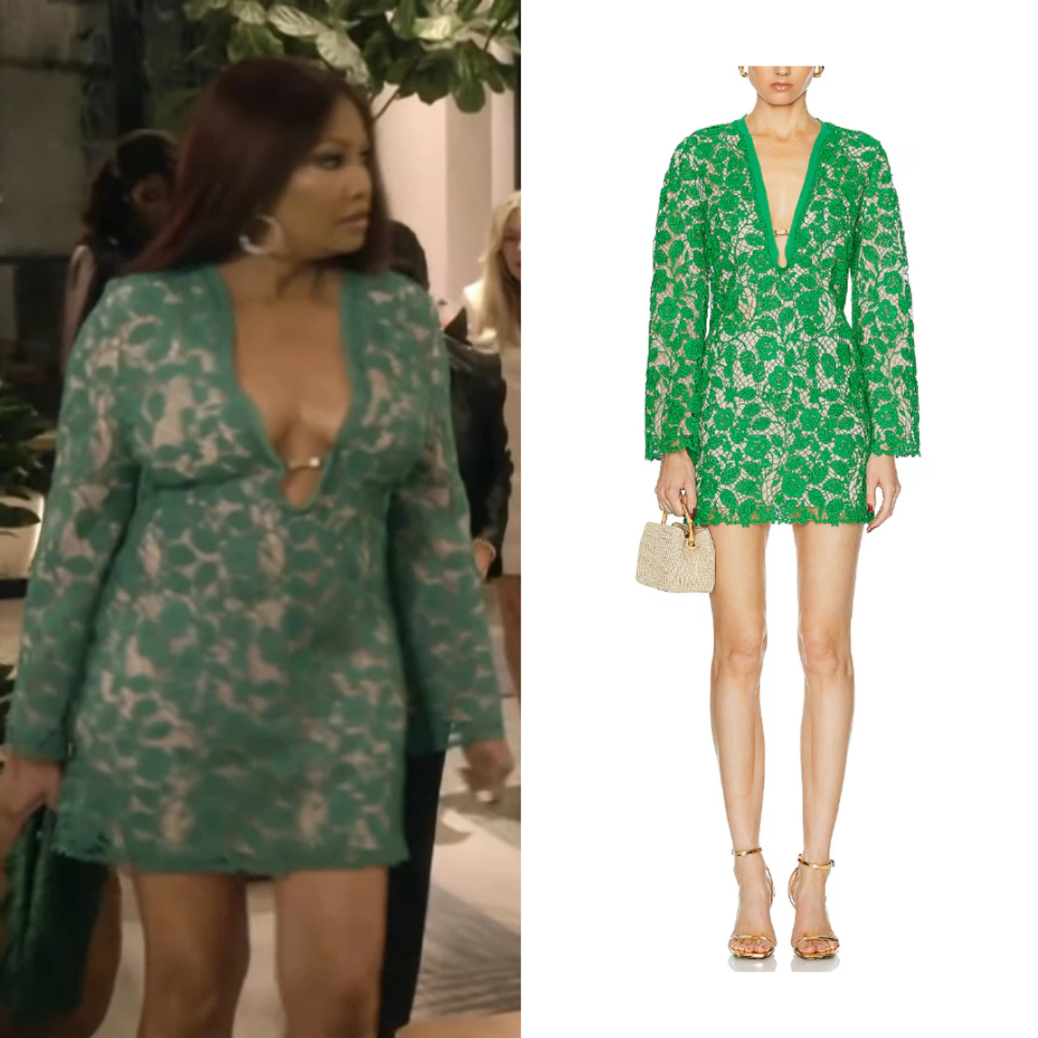 Garcelle Beauvais’ Green Lace Dress