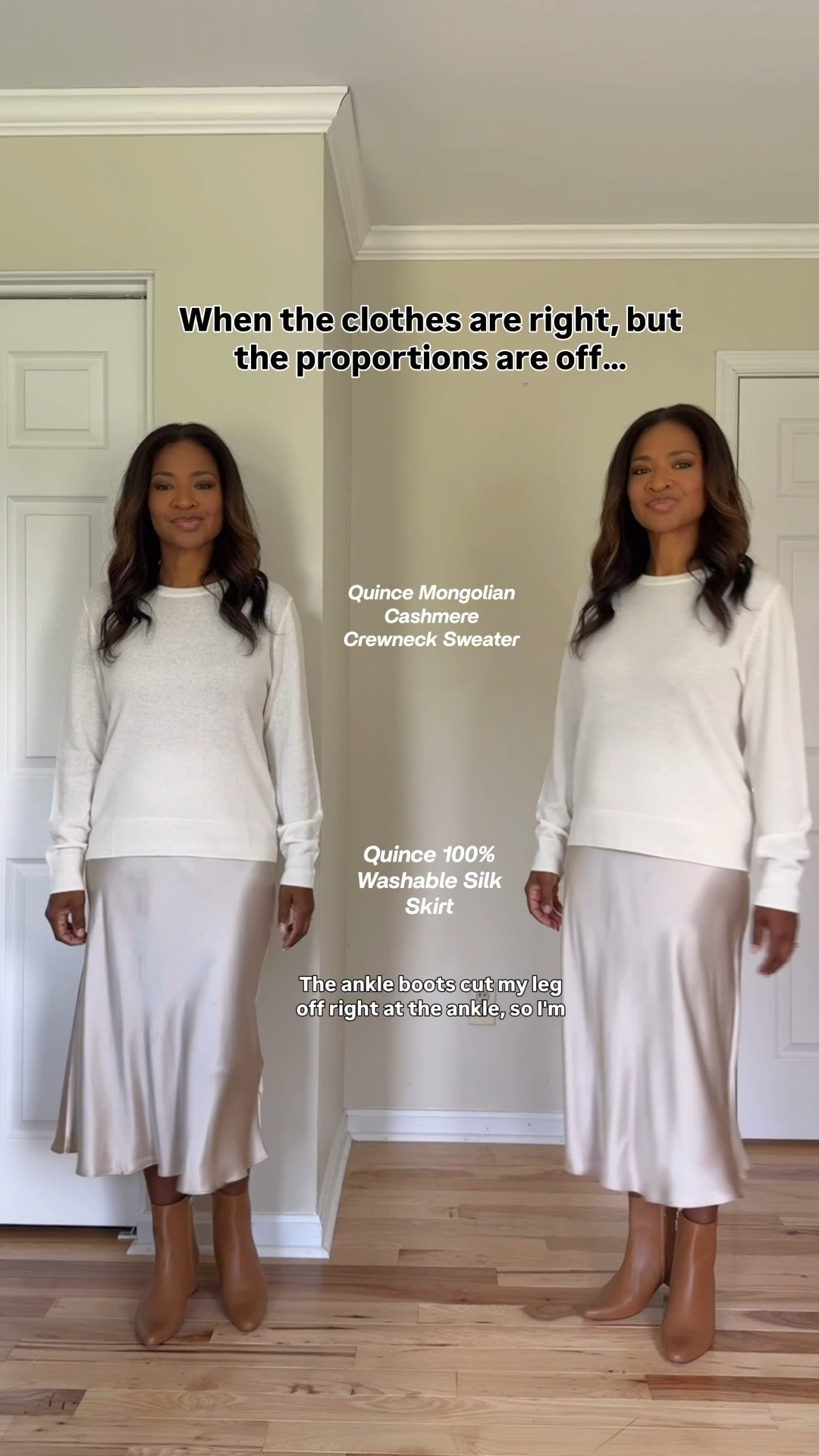 A stylish workwear outfit wearing head to toe @Quince. I wear a size small in both the sweater and skirt. The boots are TTS. #quincepartner

#LTKootd #LTKgrwm #LTKOver40